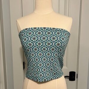 Old Navy Cropped Tube Tops 1 Teal and 1 Pink